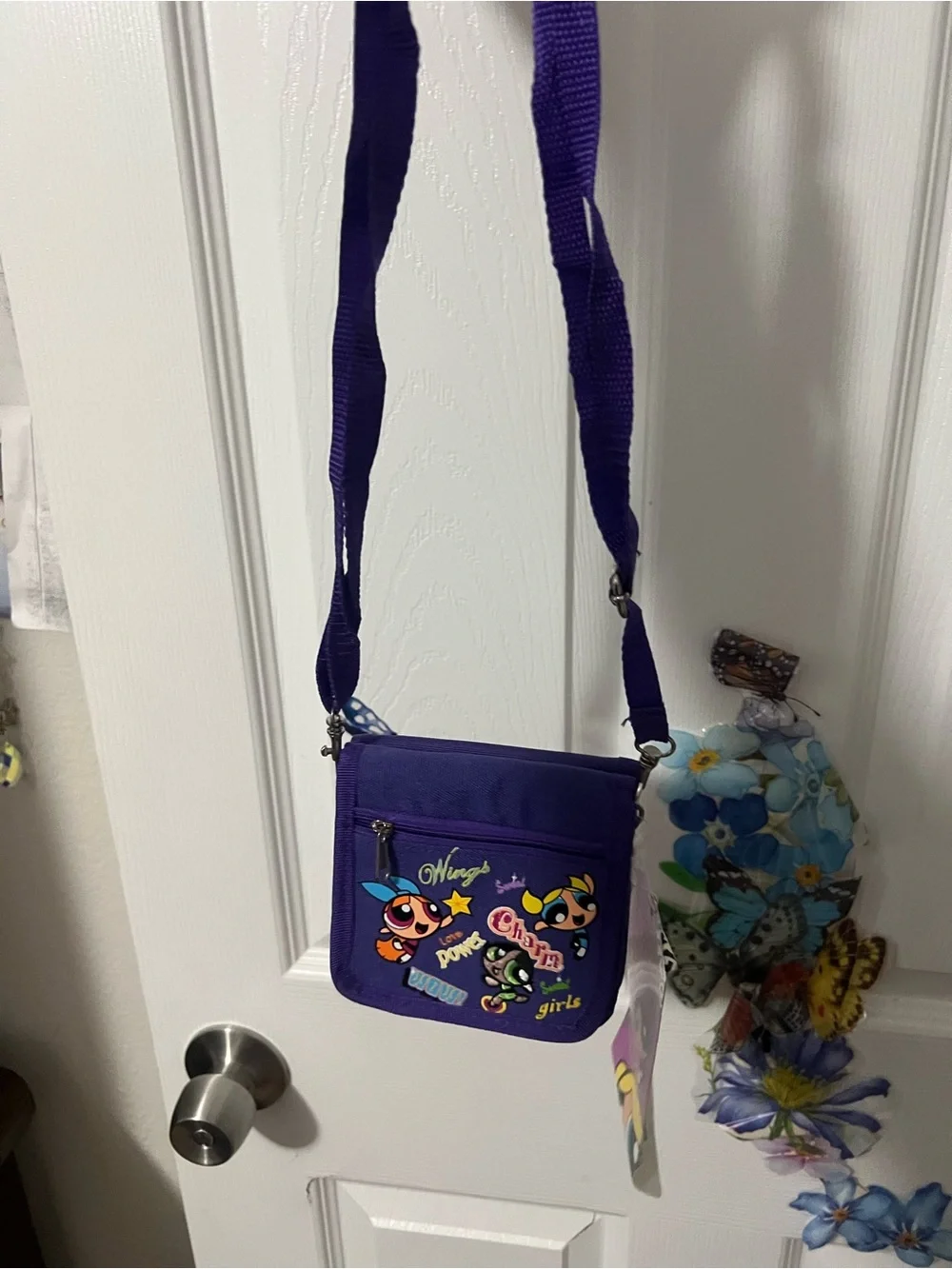 Cartoon Network Purple Character Wristlet Crossbody